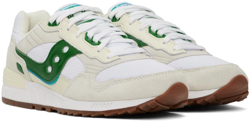 Saucony White & Green Shadow 5000 Premium Ivy Prep Sneakers 4