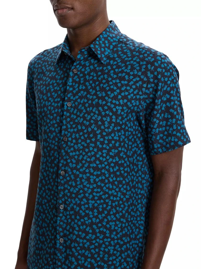 Theory Irving Mod Floral Short-Sleeve Shirt 4