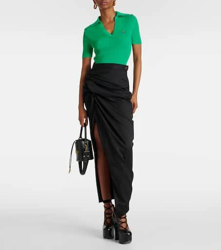 Vivienne Westwood Marina ribbed-knit cotton polo shirt 2