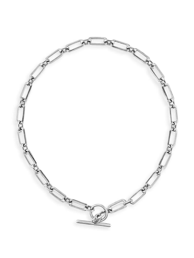 Sheryl Lowe Gwyneth Sterling Silver Medium Oval-Link Chain Necklace