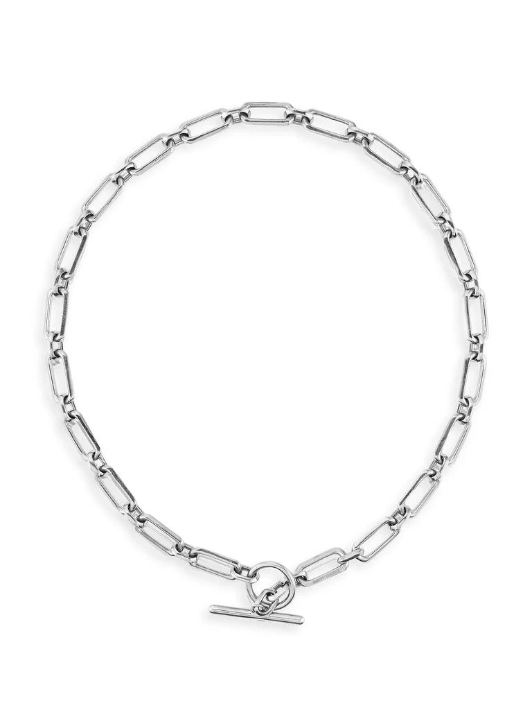 Sheryl Lowe Gwyneth Sterling Silver Medium Oval-Link Chain Necklace 1