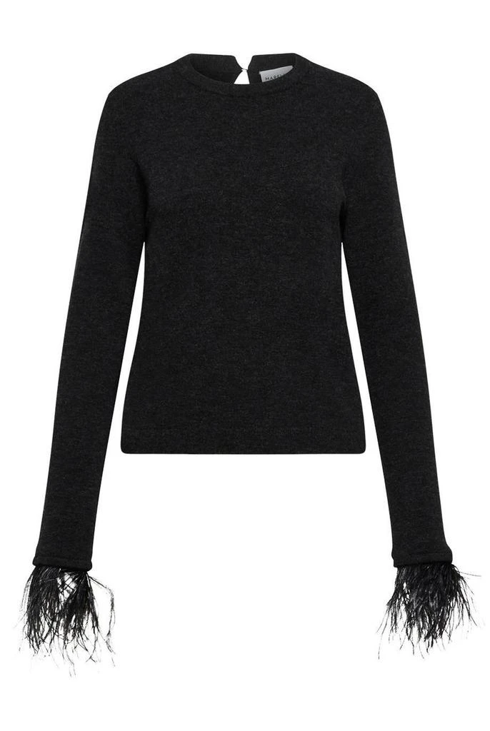 Marella Ostrich feather-detail sweater 1