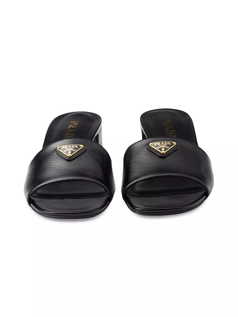 Prada Saffiano Leather Sandals 4