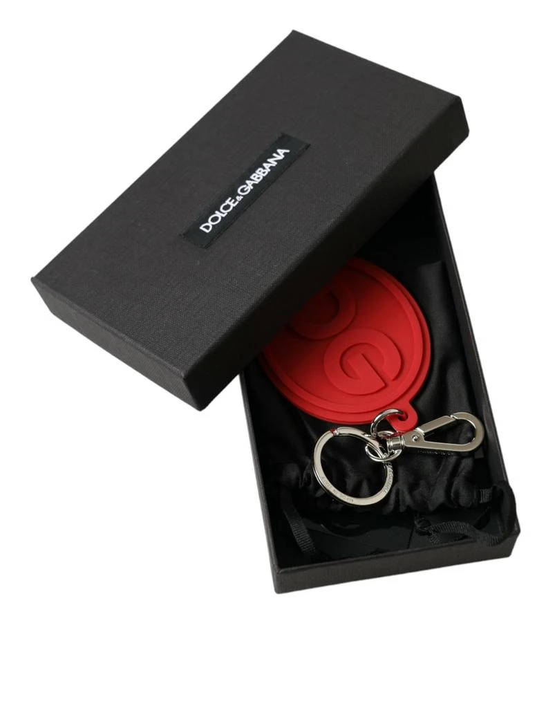 Dolce 
Gabbana Rubber DG Logo Brass Metal Keyring Women
s Keychain 5