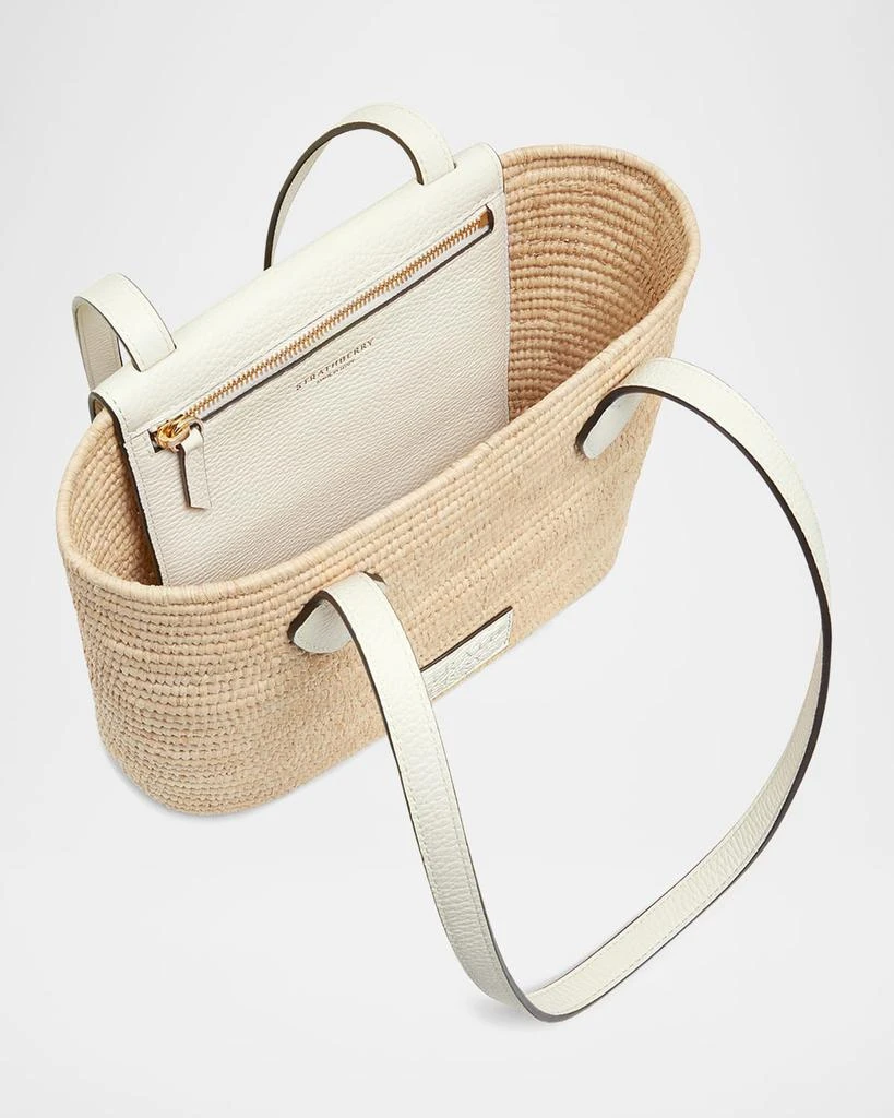 Strathberry Basket Raffia & Leather Shoulder Bag 4
