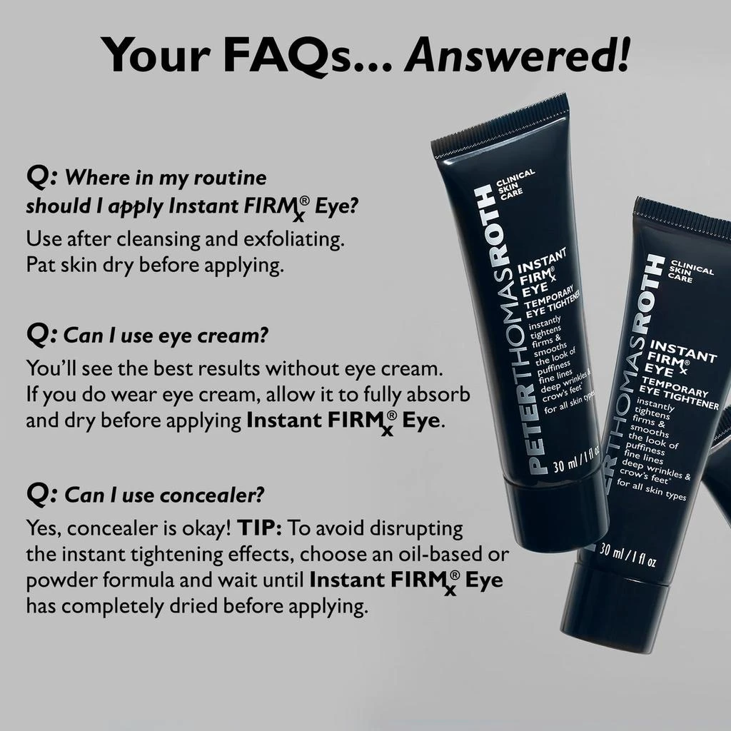 Peter Thomas Roth Instant FIRMx Eye Temporary Eye Tightener | 30 ml / 1.0 fl oz 10