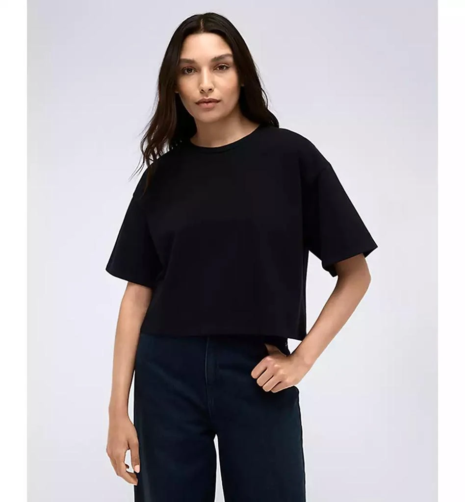 Kenneth Cole Women's Heavyweight Cotton Jersey Logo T-shirt 1