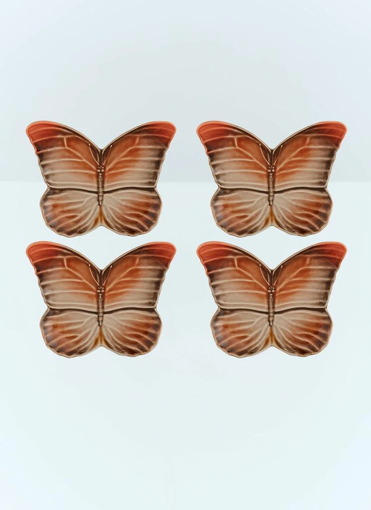 Bordallo Pinheiro Set Of Four Cloudy Butterflies Bread And Butter Plate