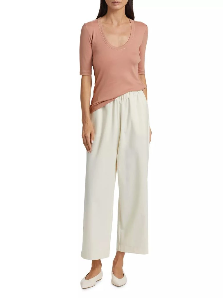 Fabiana Filippi Glitter-Trim Jersey T-Shirt 2
