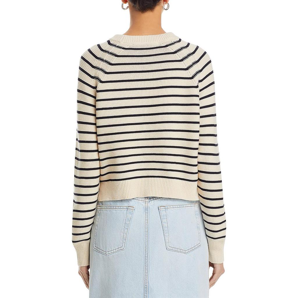 French Connection Lillie Mozart Womens Crop Crewneck Pullover Sweater