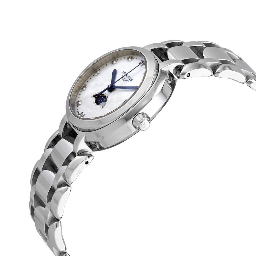 Longines Prima Luna Quartz Diamond White Dial Unisex Watch L8.115.4.87.6