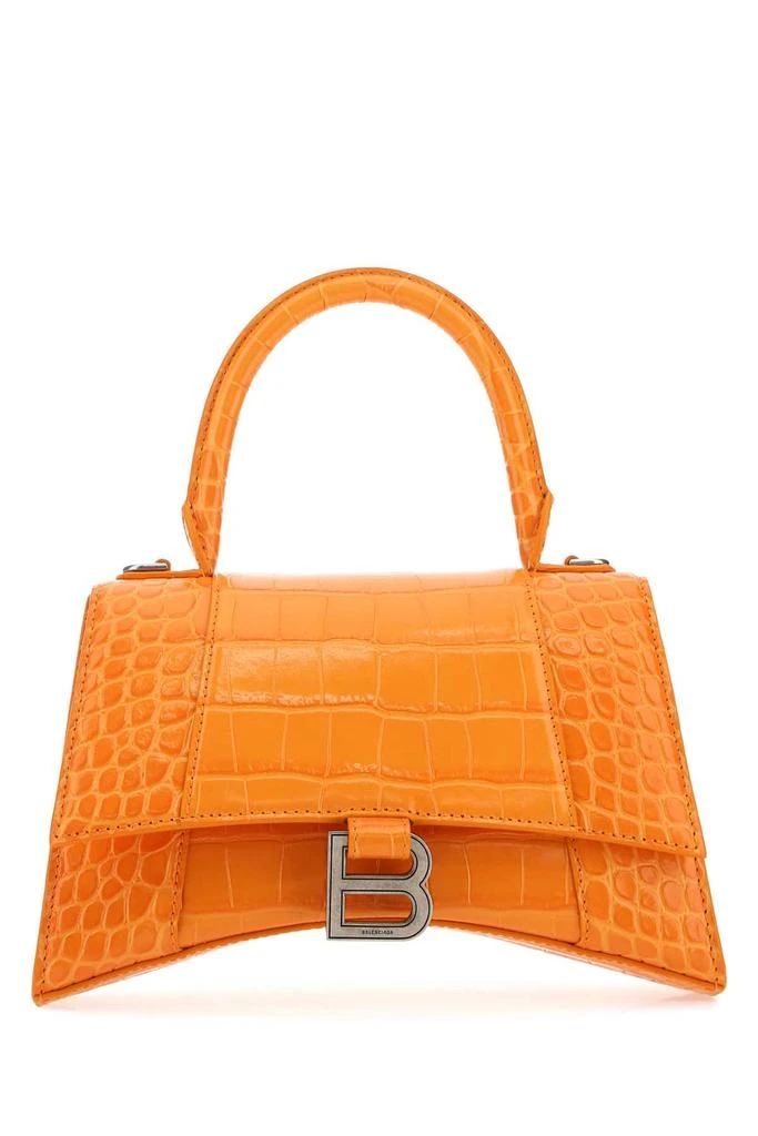Balenciaga Orange Leather Hourglass S Handbag 1