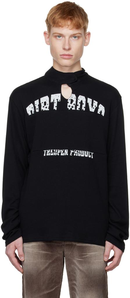 TheOpen Product SSENSE Exclusive Black Keyhole Sweater