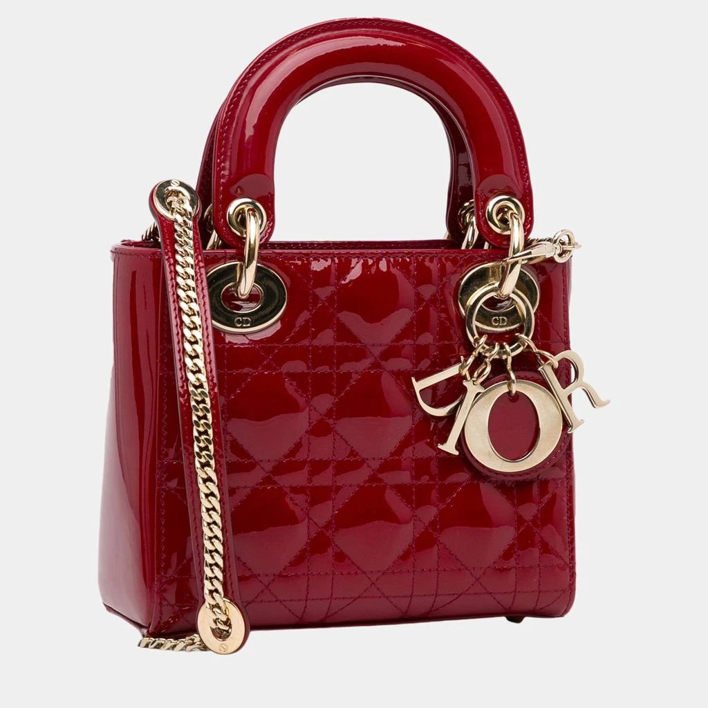 Dior Dior Red Mini Patent Cannage Lady Dior 2