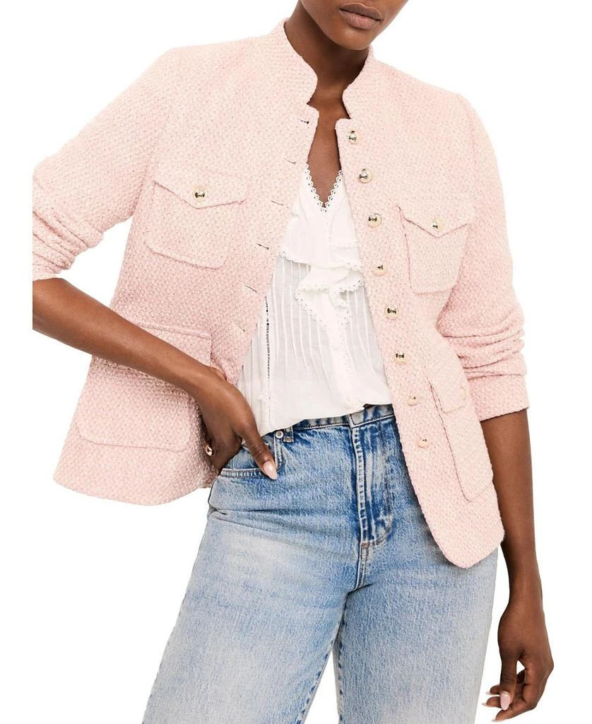 Mint Velvet Women
s Cotton Blend Boucle Jacket 2