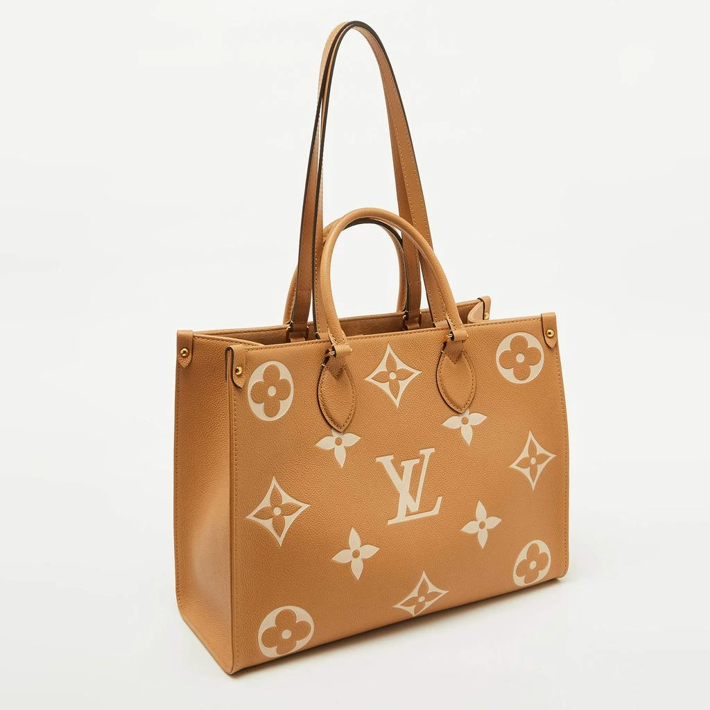 Louis Vuitton Louis Vuitton Beige/Ivory Monogram Empreinte Leather Onthego MM Tote Bag 3