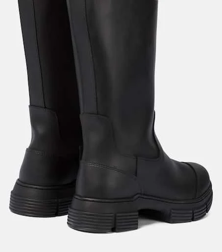 Ganni Rubber knee-high boots 3