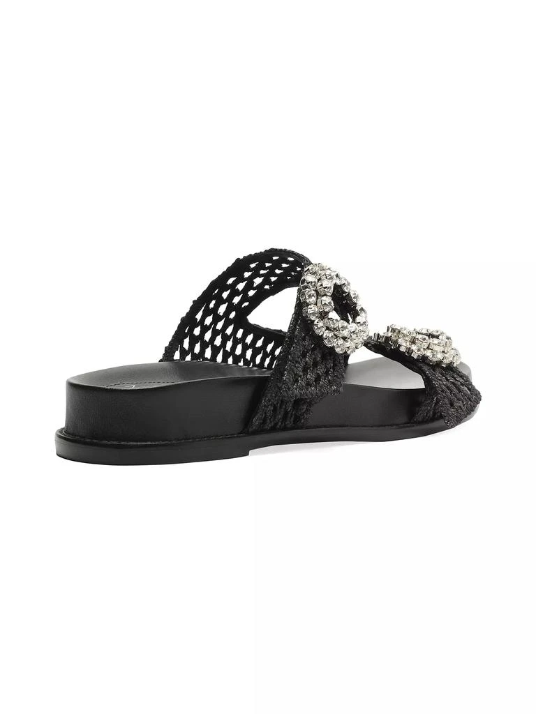 Alexandre Birman Salma Crystal-Embellished Raffia Sandals 3