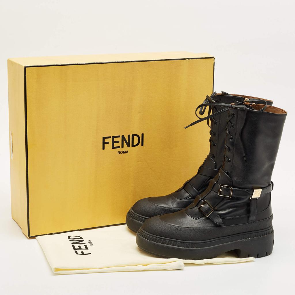 【極美品】FENDI デルフィナ ロングブーツ　サイズ:39 フェンディ新作ウィメンズシューズ「デルフィナ」空洞ヒール×ハーネス