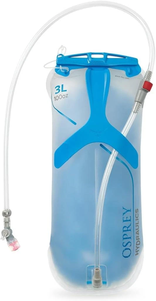 Osprey Osprey Hydraulics Backpack Water Reservoir with Bite Valve - BPA-Free, Leakproof Hydration Bladder with QuickConnect and Slide-Seal - Compatible with Most Hiking and Biking Packs, Clear 6