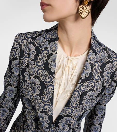 ETRO Single-breasted jacquard blazer 6