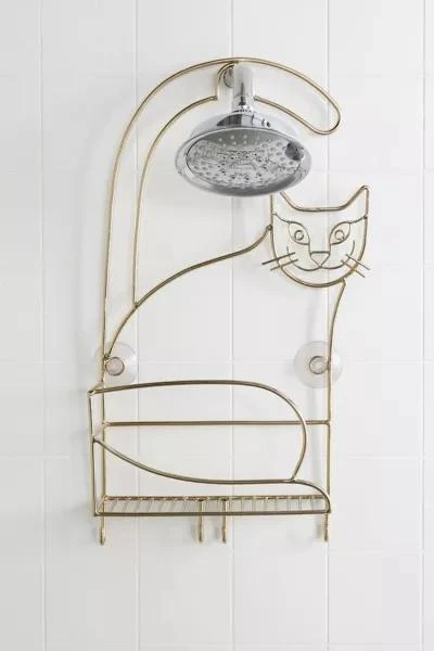 Urban Outfitters Cat Shape Stainless Steel Shower Caddy 2