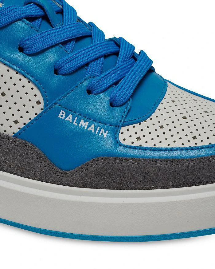Balmain Men's B Court Flip Leather & Suede Sneaker 8