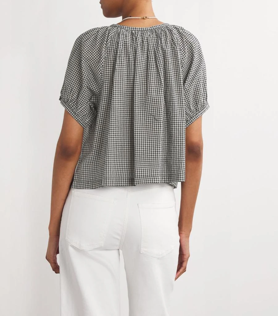 DÔEN La Maddalena Gingham June Blouse 4