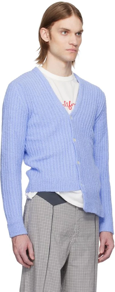 ERL Blue Cozy Asymmetric Cardigan 2