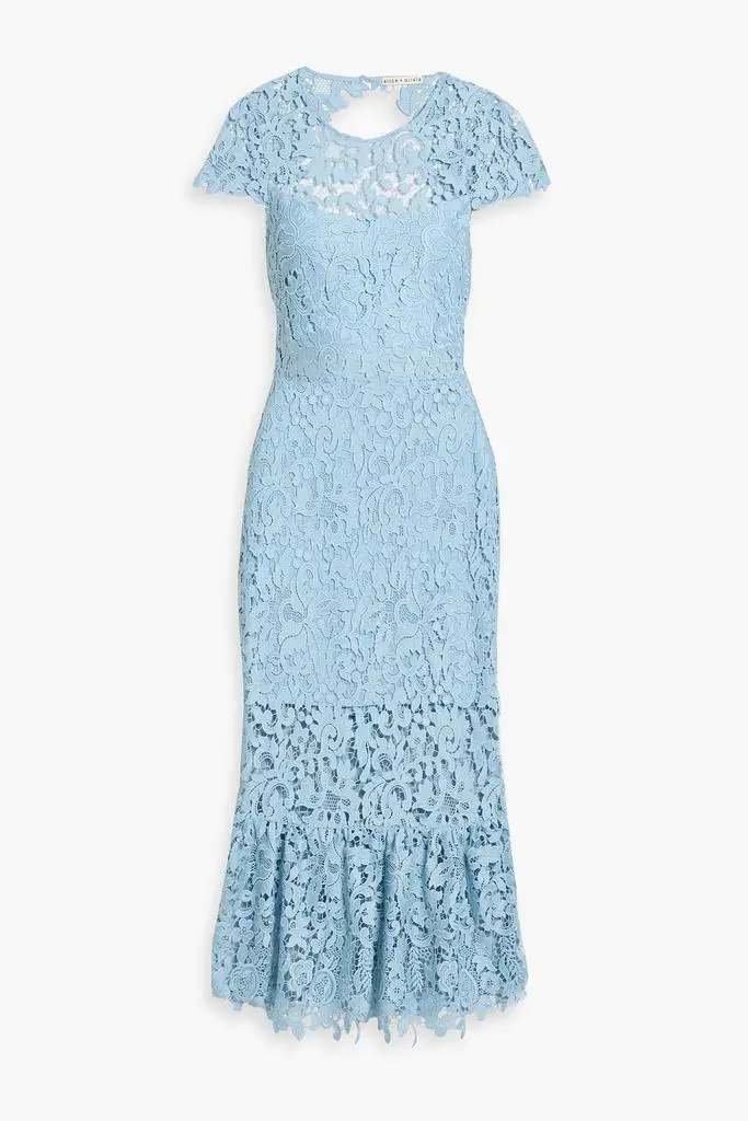 alice and olivia midi dress sale MONA MIDI DRESS in TAPESTRY TRAILS SM BLACK