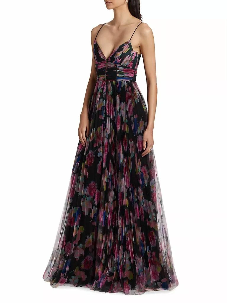 Monique Lhuillier Nordstrom V Neck Chiffon Gown Monique Lhuillier