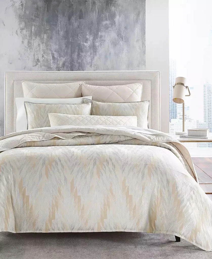 Hotel Collection Textured Chevron 3-Pc. Comforter Set, Full/Queen, Exclusively at Macy’s 1