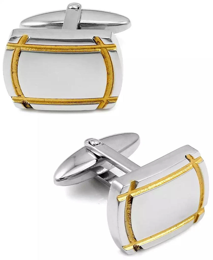 Rhona Sutton Sutton Sterling Silver Cufflinks With Gold Trim