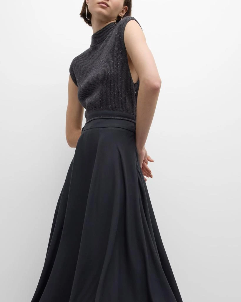 Peserico Sleeveless Mixed Media Midi Dress 8