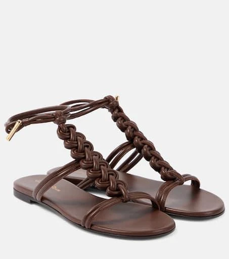 Gianvito Rossi Capua braided leather sandals 1