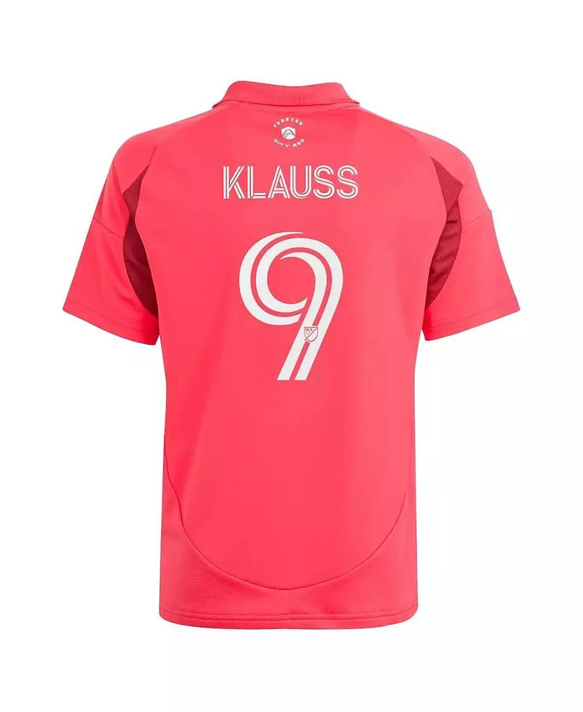 Adidas Big Boys and Girls Joao Klauss Red St. Louis City SC 2025 Forever CITY Red Replica Player Jersey 3