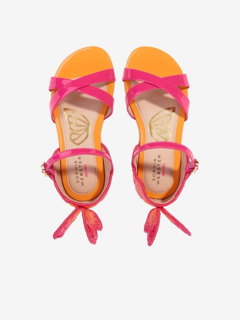 Sophia Webster Sophia Webster Girls Leather Chiara Embroidery Sandals in Pink 4