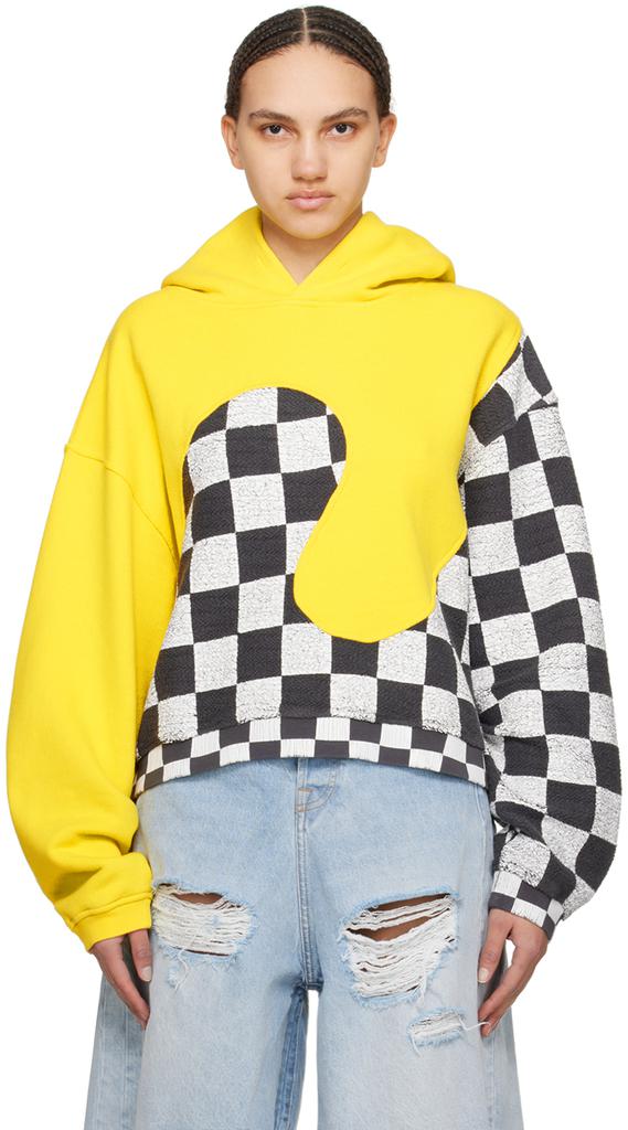 ERL Yellow Paneled Hoodie