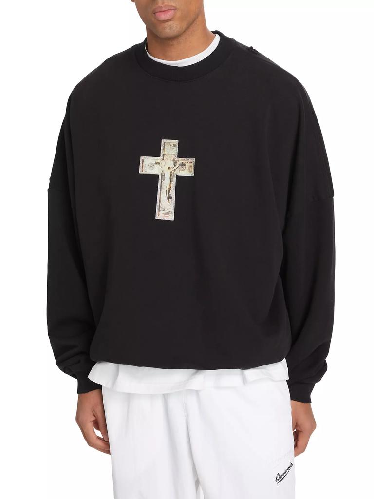 Willy Chavarria Hooligan Cotton Oversized Sweatshirt