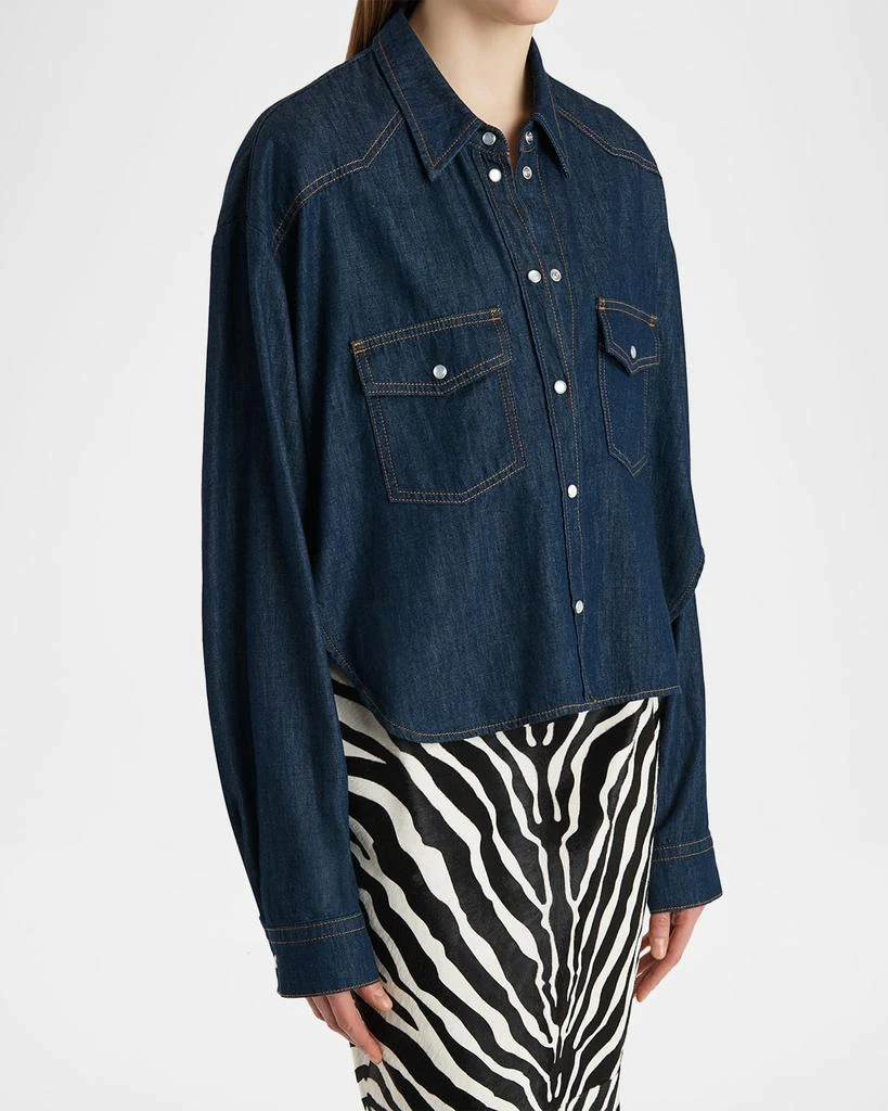 Khaite Grenon Denim Western Top 5