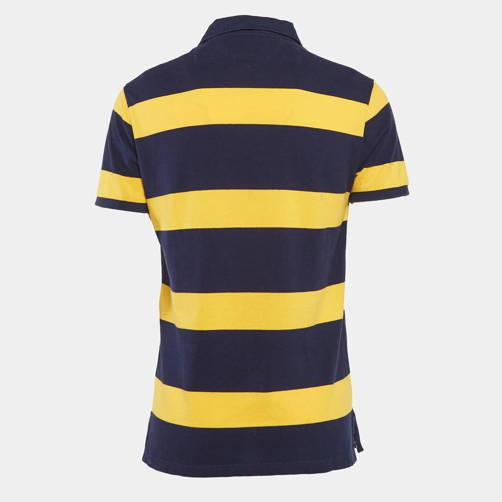 Ralph Lauren Polo Ralph Lauren Blue/Yellow Striped Pique Cotton Polo T-Shirt M 2