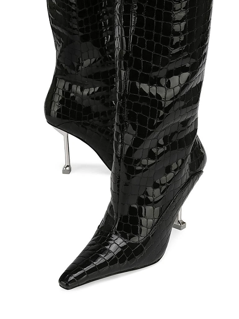 Naked Wolfe Texas Faeda Croc Patent Leather Boots 4