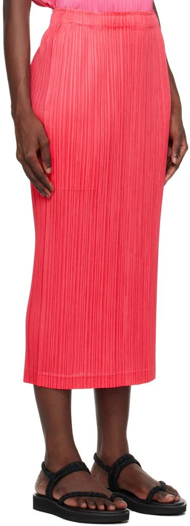 Pleats Please Pink Thicker Midi Skirt 2