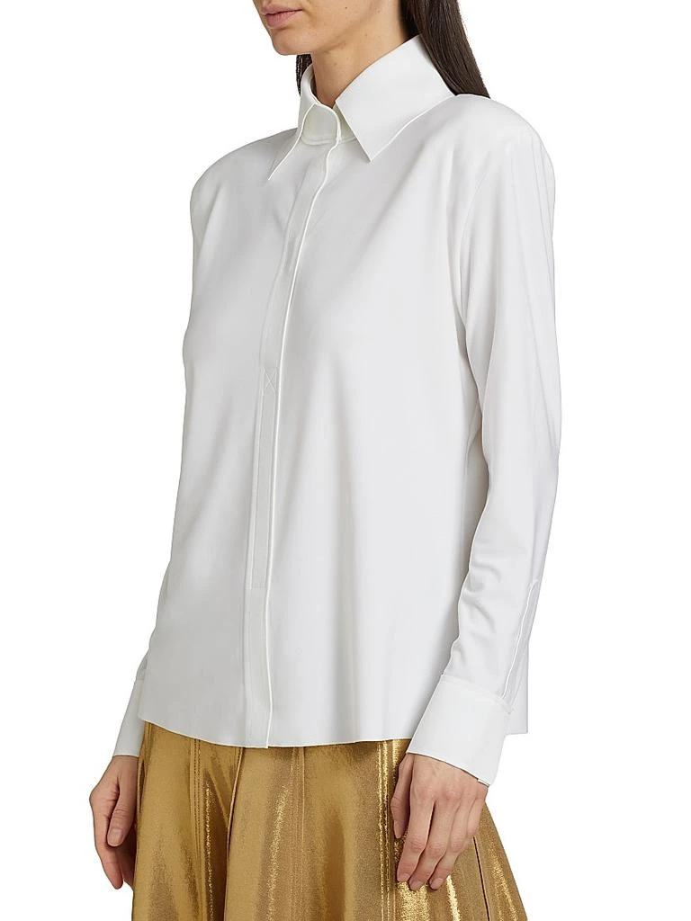 Norma Kamali Bonded Knit Structured Shirt 4