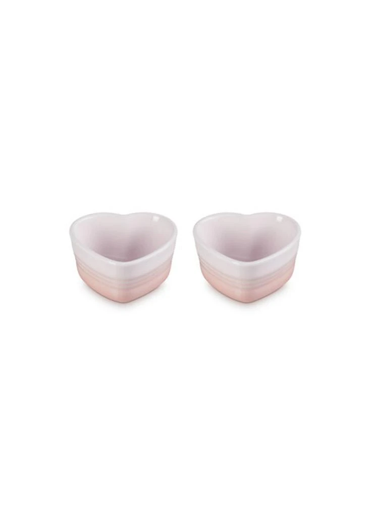 Le Creuset Stoneware set of two heart ramekins 5