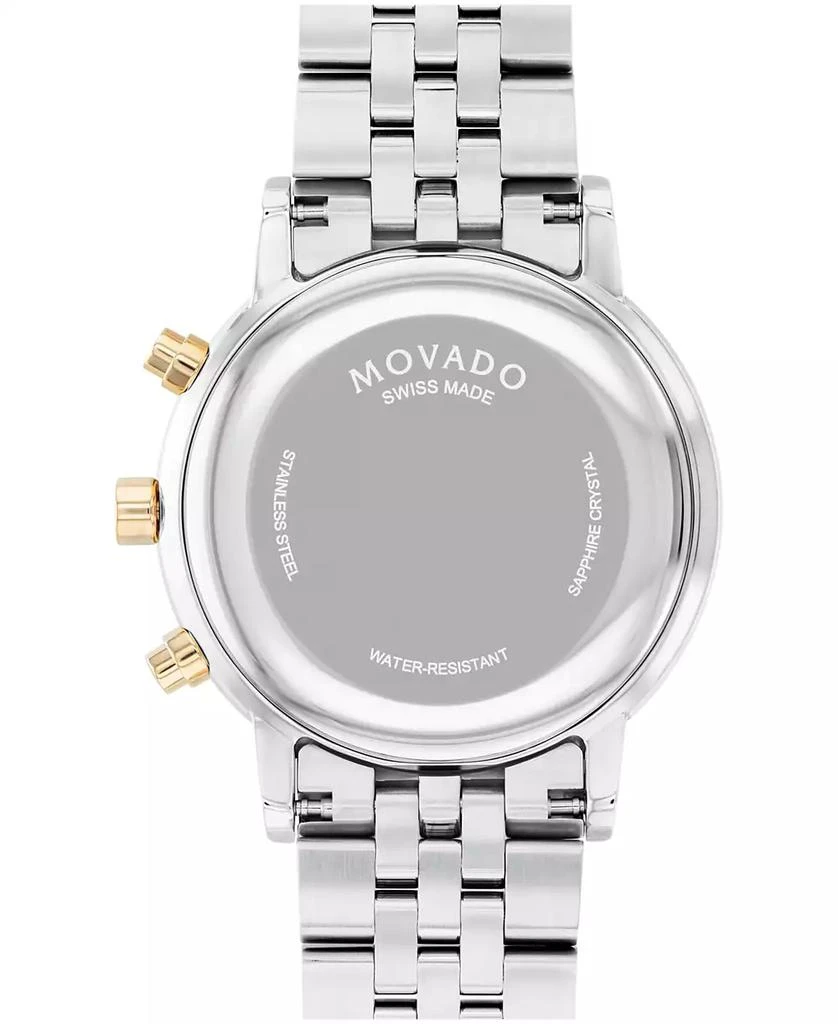 Movado Men's Museum Classic Swiss Quartz Chrono Two Tone Stainless Steel and Light Yellow PVD Watch 42mm 2
