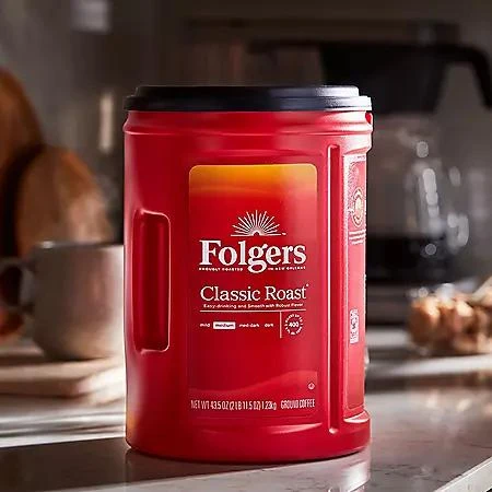 Folgers Folgers Classic Medium Roast Ground Coffee, 43.5 oz. 6