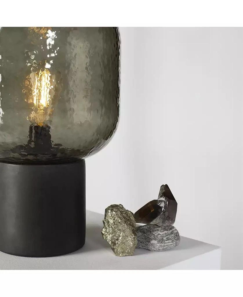 Brightech Bruce 16" LED Table Lamp with Green Glass Shade 2