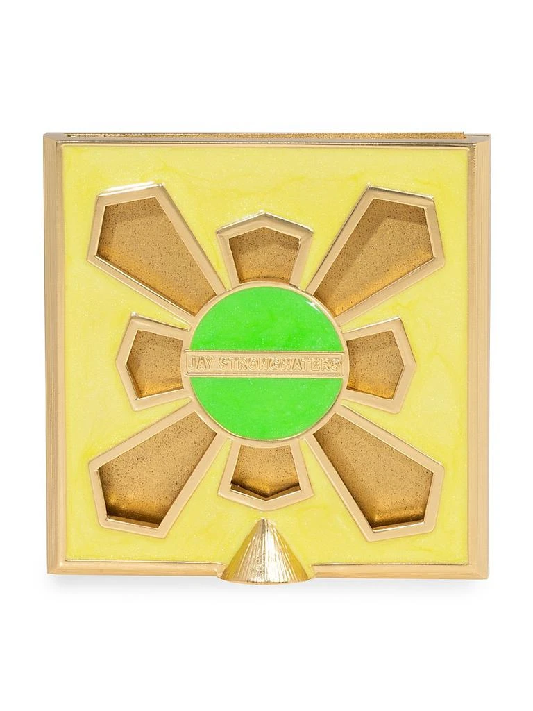 Jay Strongwater Leland 14K-Gold-Plated, Enamel & Glass Crystal 2" x 2" Square Frame 2