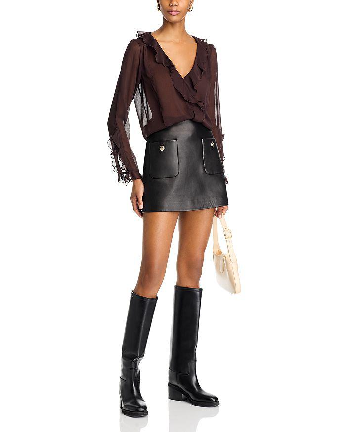 Lucy Paris V Neck Ruffle Top